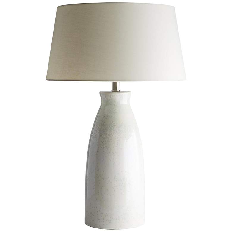 Image 1 Kenya Soft Celadon and Ecru Reactive Glaze Table Lamp