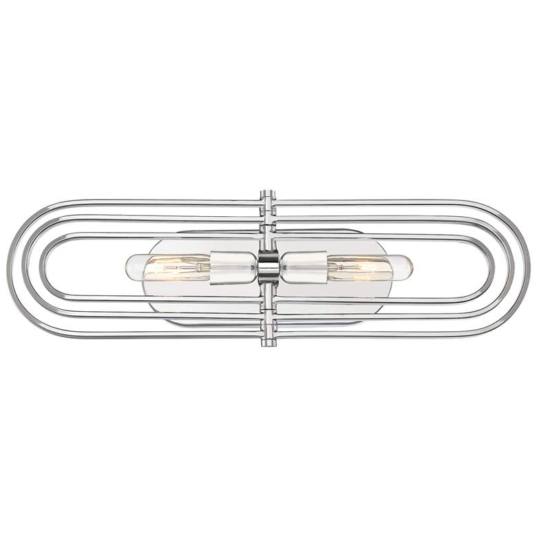 Image 1 Kenzo 24" Wide Polished Nickel 2-Light Vanity Bath Light