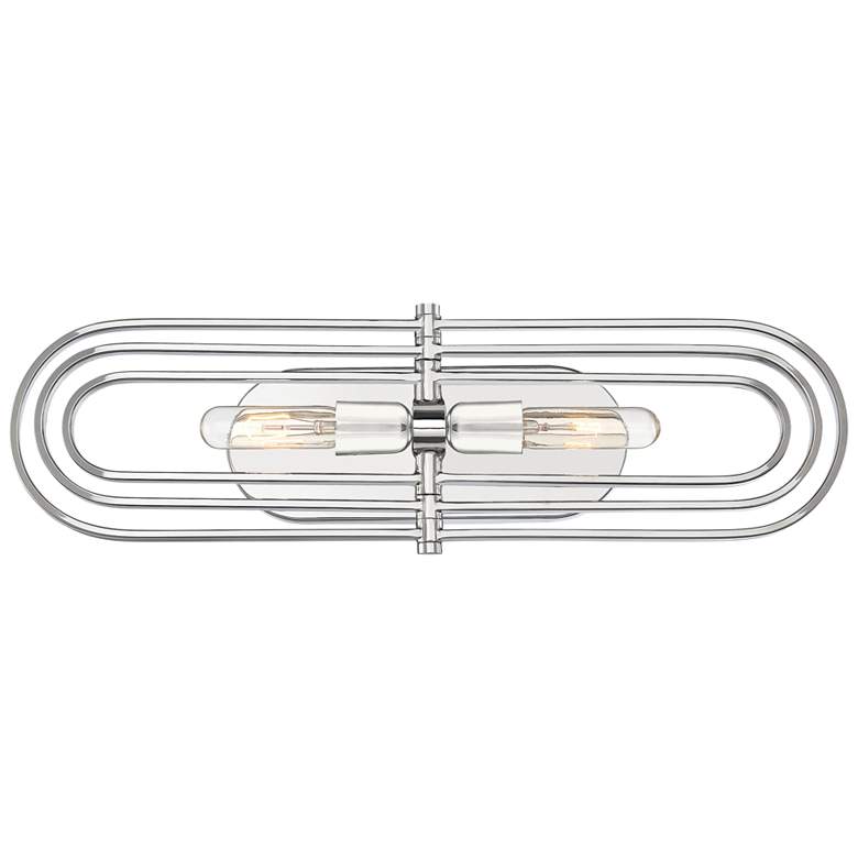 Image 1 Kenzo 24 inch Wide Polished Nickel 2-Light Vanity Bath Light