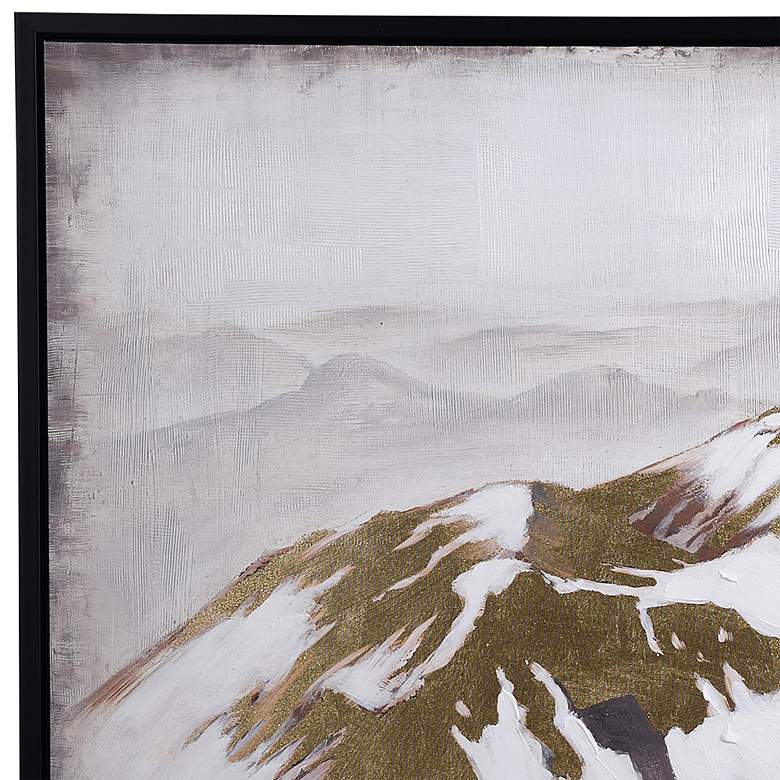 Image 2 Keola Canvas of Mountain Tops First Snow 40" Square Wall Art more views