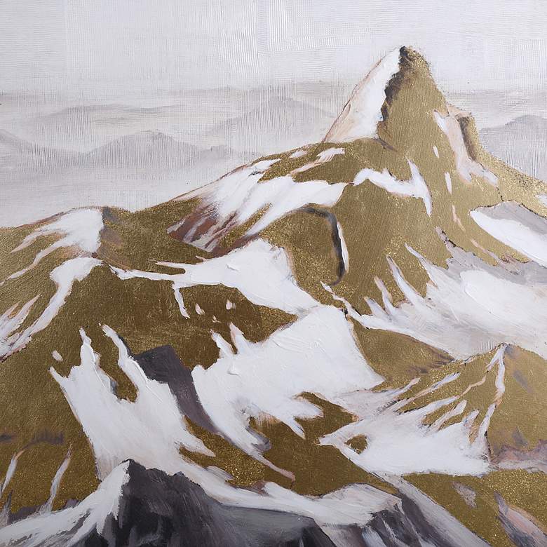Image 3 Keola Canvas of Mountain Tops First Snow 40" Square Wall Art more views