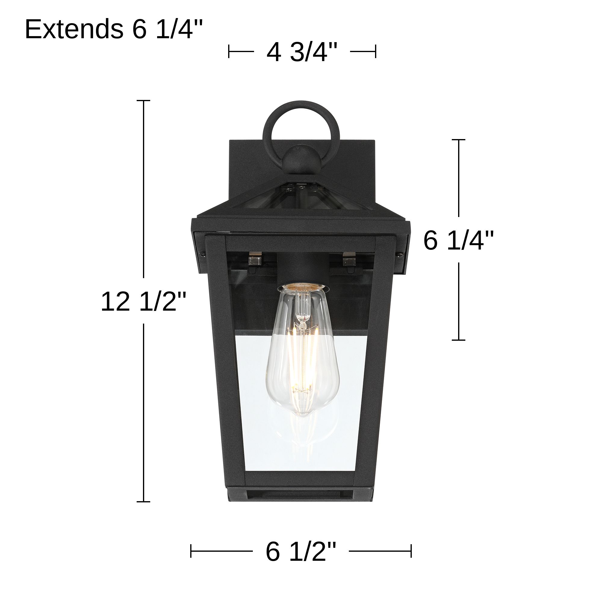 Keone 12 1/2" High Textured Black Modern Outdoor Wall Lantern Light