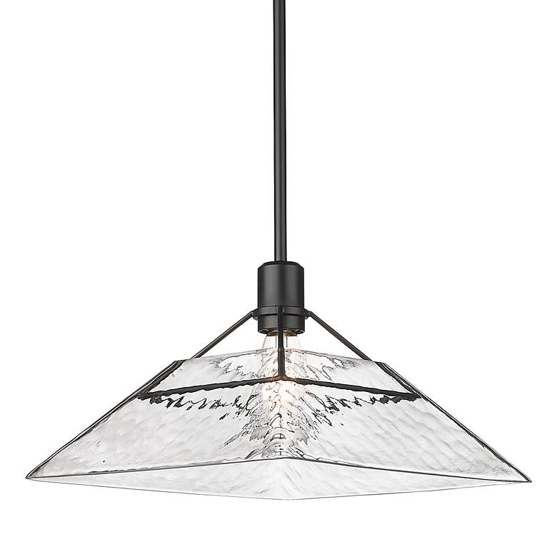 Image 4 Kepler 14" Wide Matte Black 1-Light Pendant With Water Glass more views