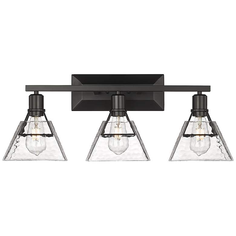 Image 3 Kepler 27 1/2" Wide Vanity Light in Matte Black with Water Glass more views