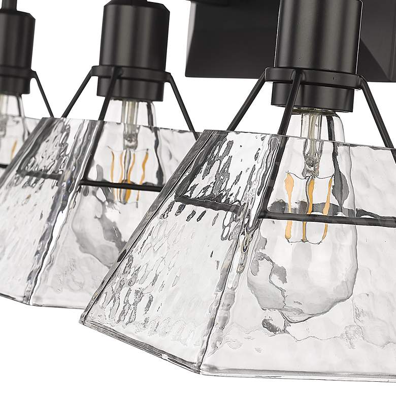 Image 5 Kepler 27 1/2" Wide Vanity Light in Matte Black with Water Glass more views