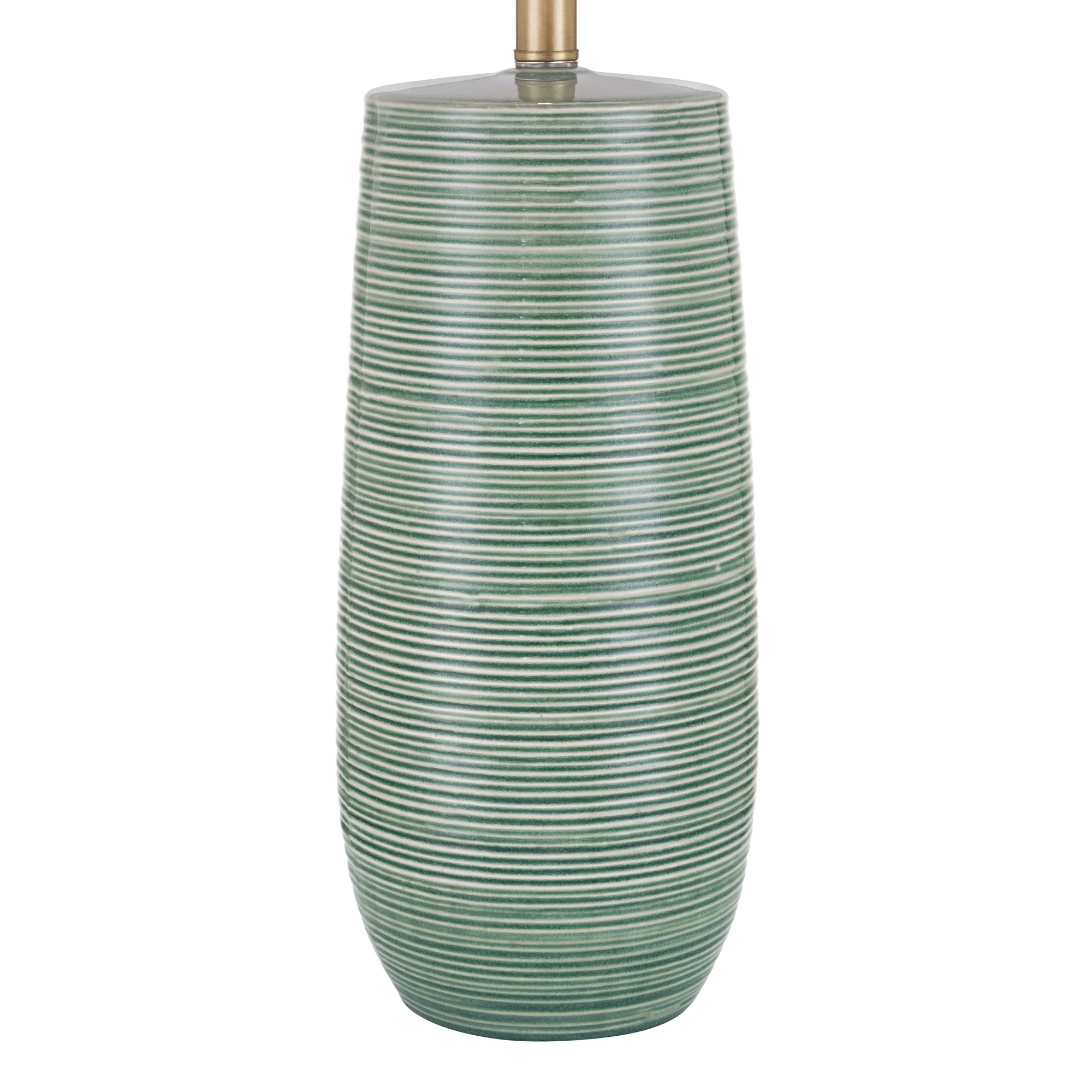 Image 7 Kerry 28 1/2" High Green Stripes Ceramic Table Lamp Set of 2 more views