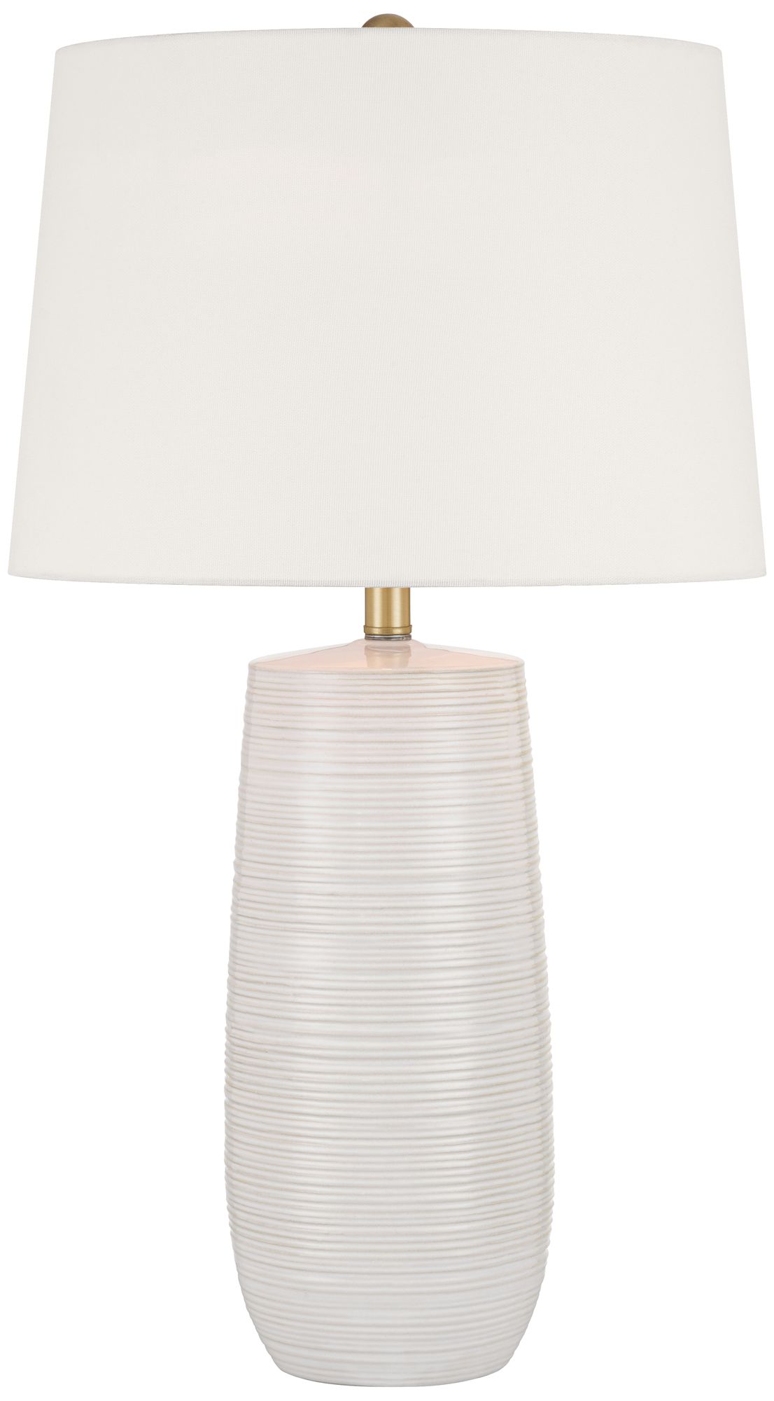Image 2 Kerry 28 1/2" High Light Taupe Stripes Ceramic Table Lamp