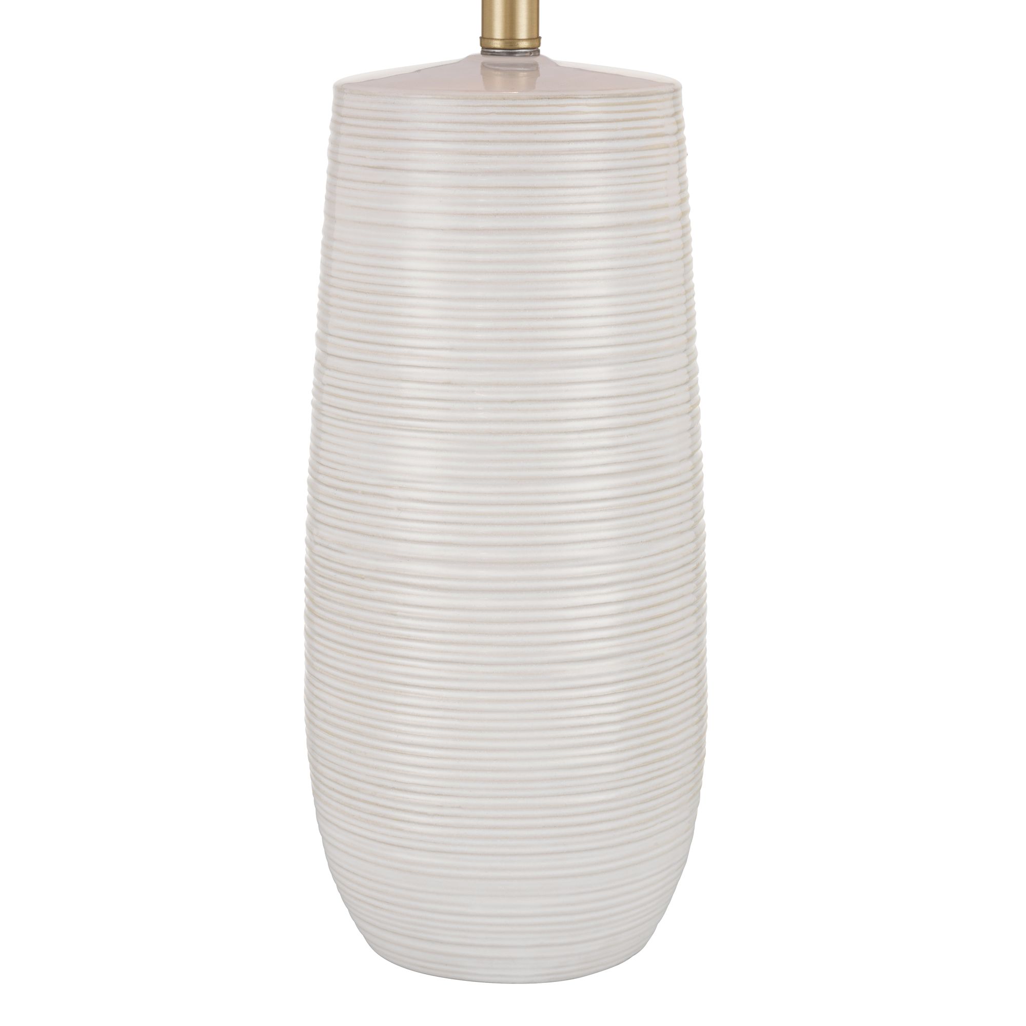 Image 4 Kerry 28 1/2" High Light Taupe Stripes Ceramic Table Lamp more views