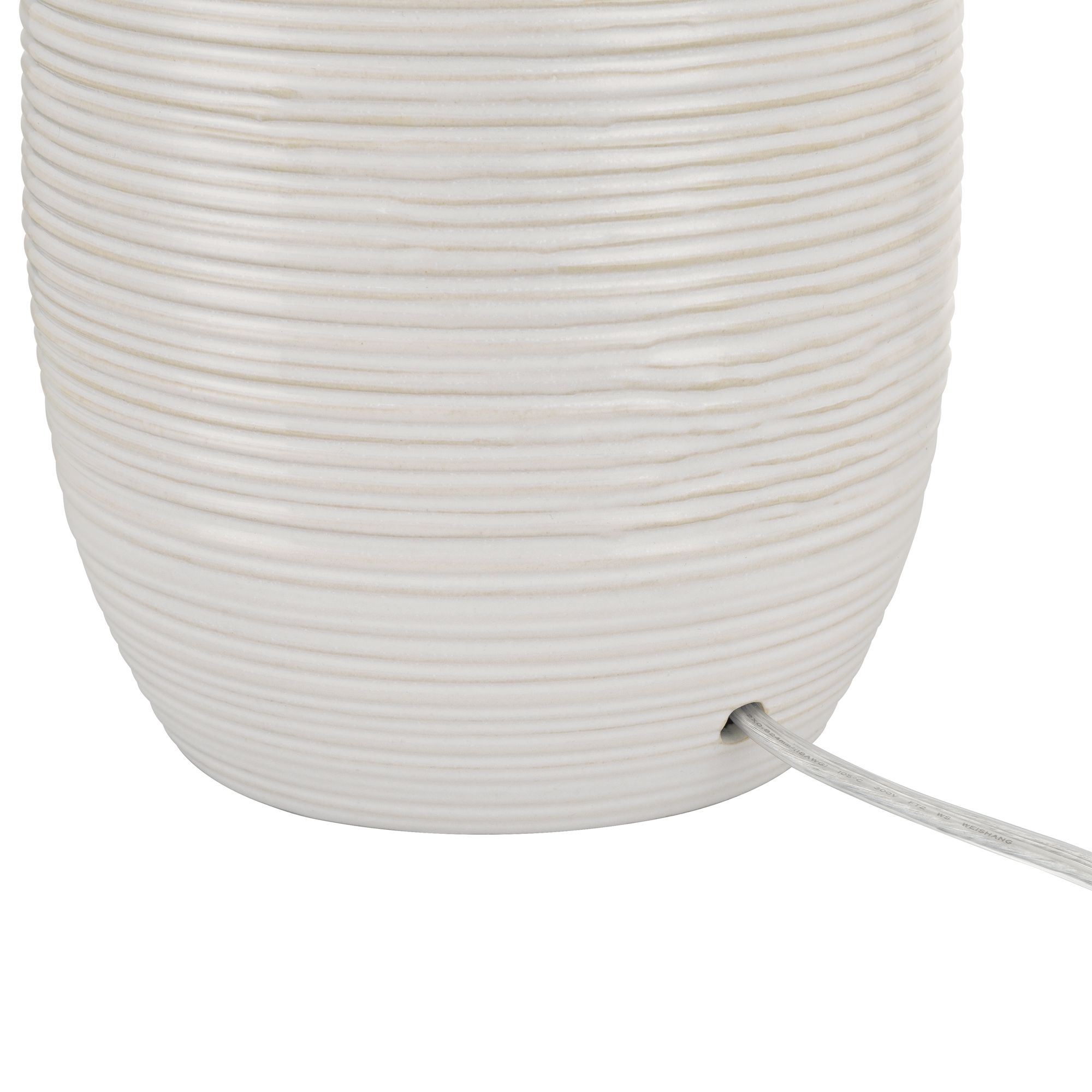 Image 5 Kerry 28 1/2" High Light Taupe Stripes Ceramic Table Lamp more views