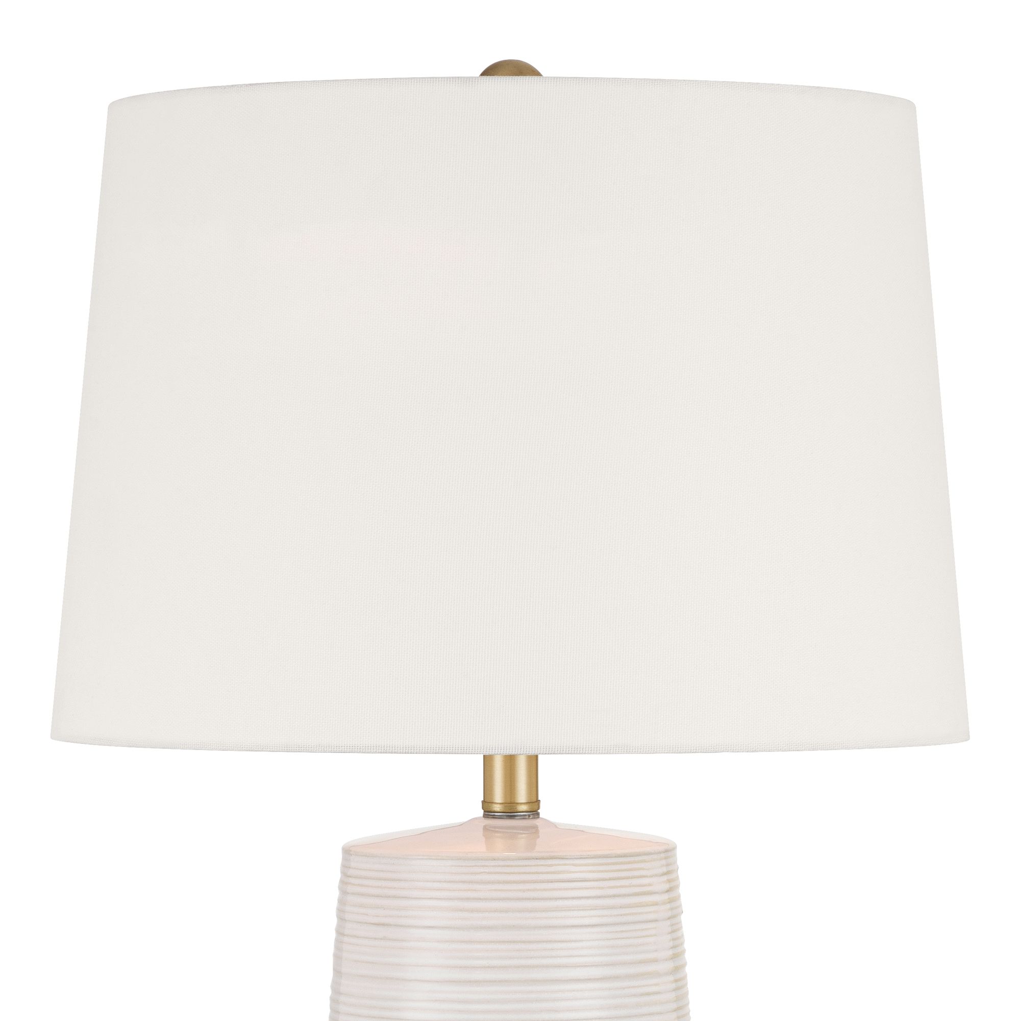 Image 3 Kerry 28 1/2" High Light Taupe Stripes Ceramic Table Lamp with Dimmer more views