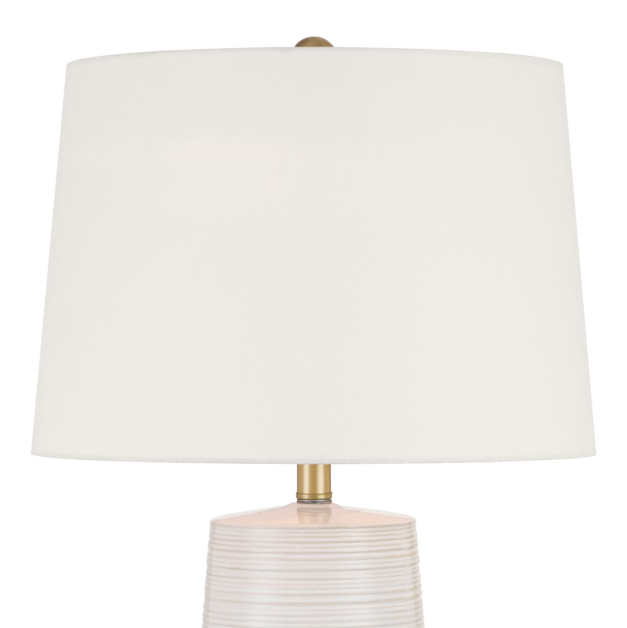 Image 3 Kerry 28 1/2" High Light Taupe Stripes Ceramic Table Lamp more views