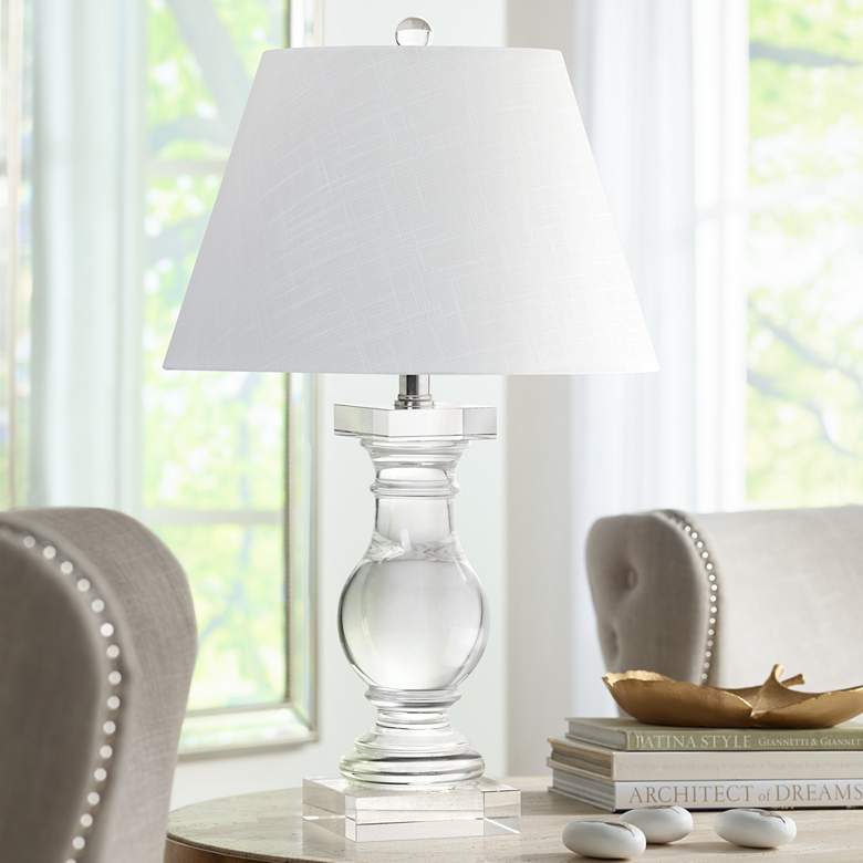Image 1 Kersey Solid Crystal Balustrade Table Lamp