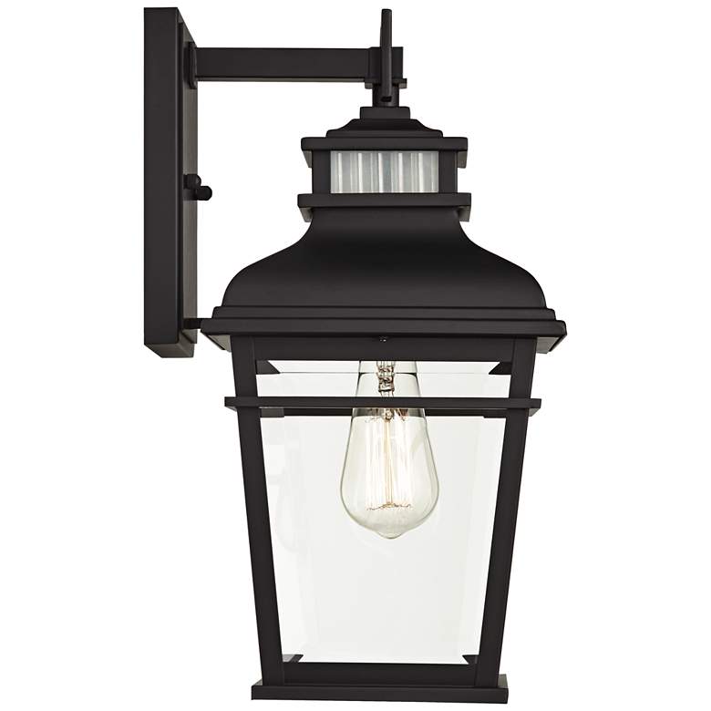 Image 6 Kershaw 16 inch High Black Clear Glass Outdoor Wall Light more views