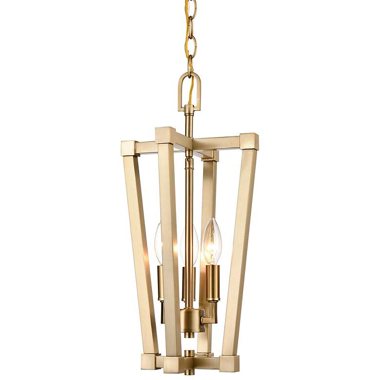Image 1 Kestrel 9" Wide Modern Gold 3-Light Mini Pendant