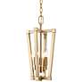 1_Kestrel 9" Wide Modern Gold 3-Light Mini Pendant