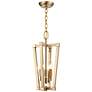 5_Kestrel 9" Wide Modern Gold 3-Light Mini Pendant more views