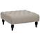 Keswick Beige Linen Tufted Modern Ottoman