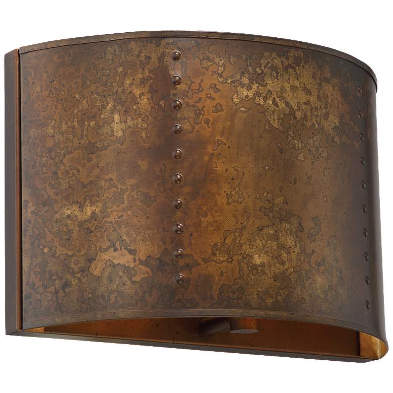 Image 1 Kettle; 1 Light; Wall Sconce with 60W Vintage: Weathered Brass Finish