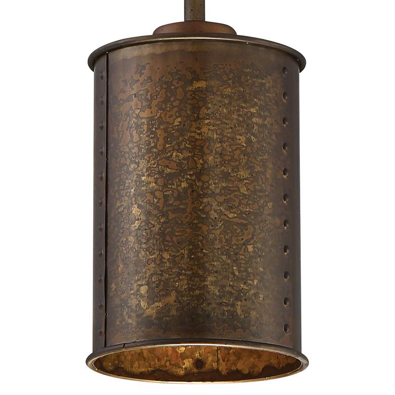 Image 2 Kettle 7 1/4" Wide Weathered Brass Mini Pendant more views