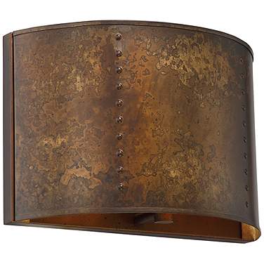 Kettle 8" High Weathered Brass Wall Sconce