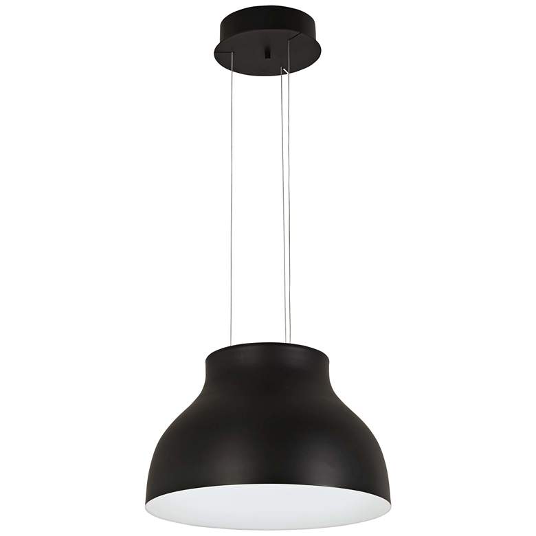 Image 2 Kettle Up 16 3/4" Wide Matte Black LED Pendant Light
