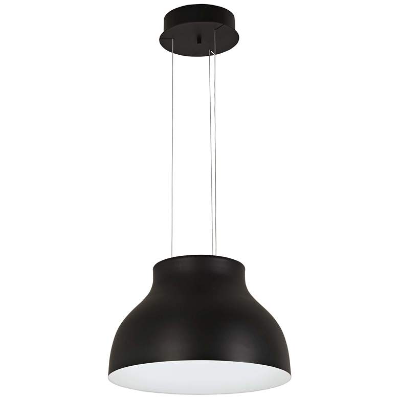 Image 2 Kettle Up 16 3/4 inch Wide Matte Black LED Pendant Light