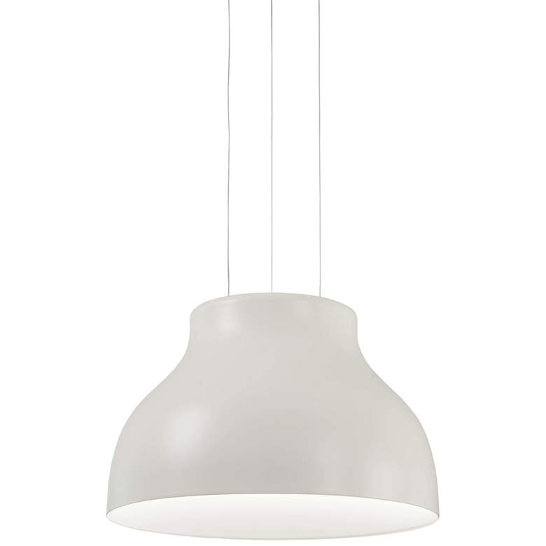 Image 1 Kettle Up 16 3/4 inch Wide Matte White LED Pendant Light