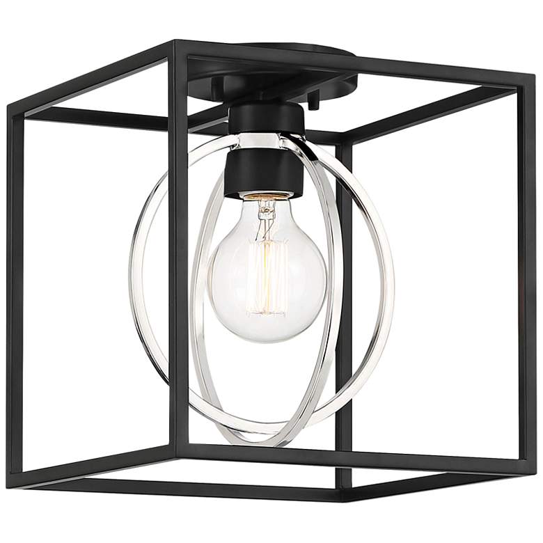 Image 2 Kew Gardens 10" Wide Matte Black Ceiling Light