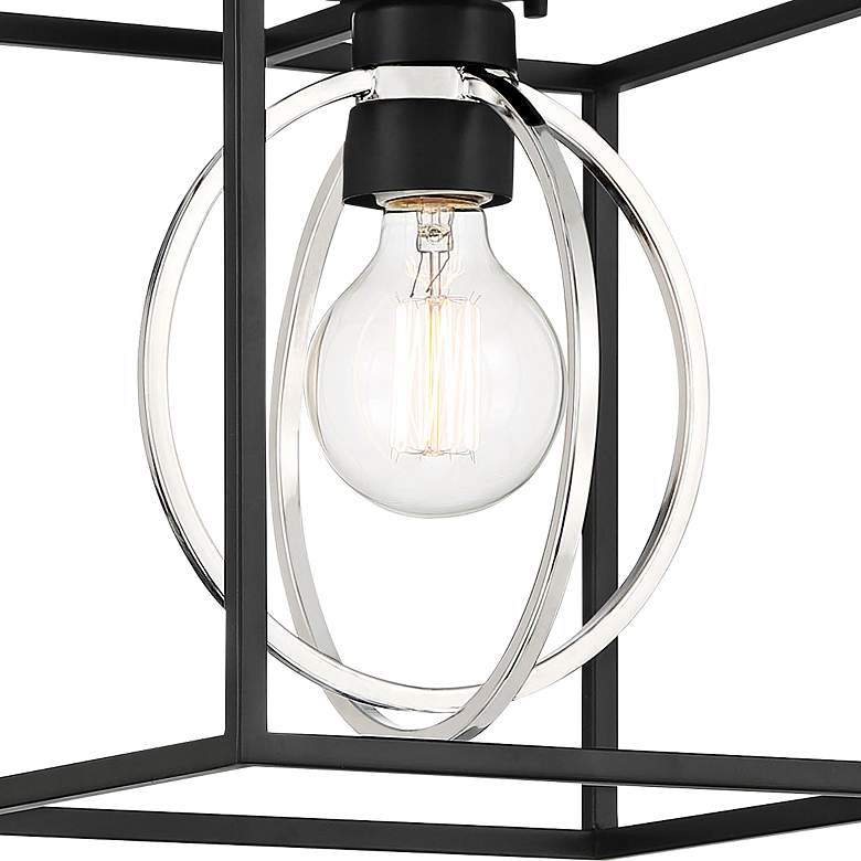 Image 3 Kew Gardens 10" Wide Matte Black Ceiling Light more views