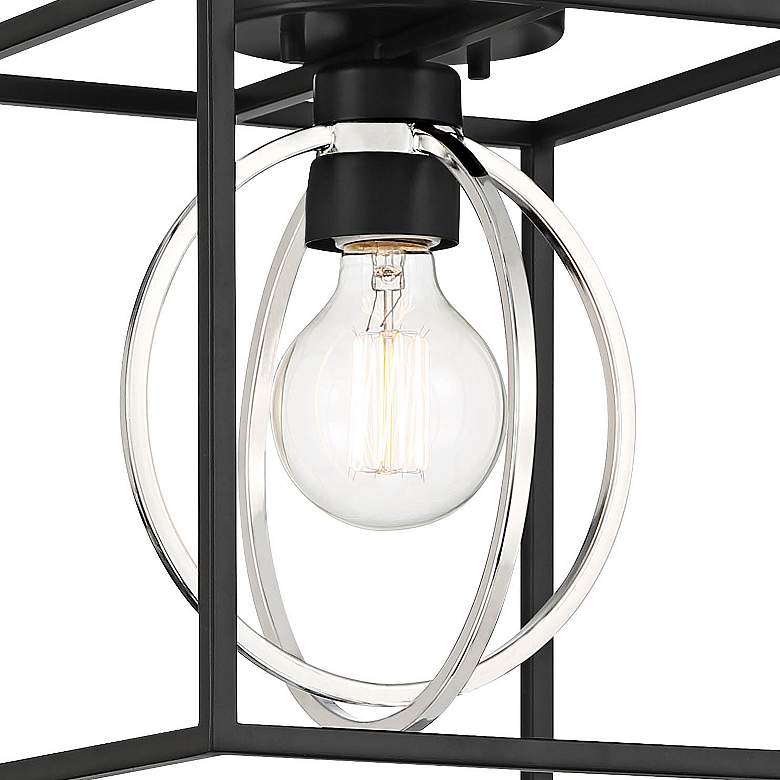 Image 4 Kew Gardens 10" Wide Matte Black Ceiling Light more views