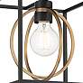 4_Kew Gardens 10"W Matte Black and Satin Brass Mini Pendant more views