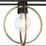 3_Kew Gardens 36" Wide Matte Black 3-Light Island Pendant more views