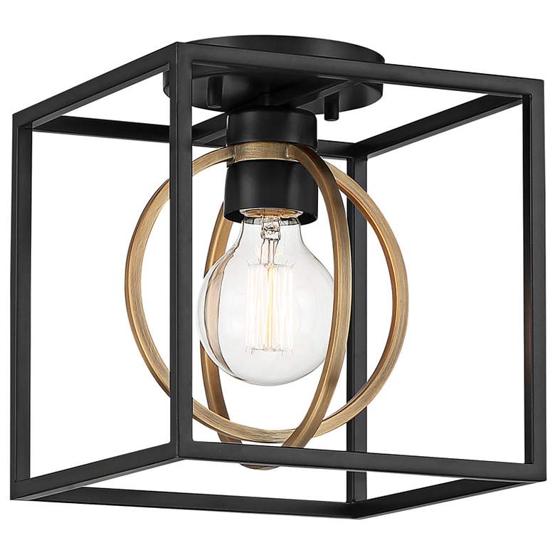 Image 5 Kew Gardens 8 1/2"W Matte Black Convertible Mini Pendant more views