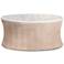 Key Largo 36" Wide Tan Rope and White Cocktail Table
