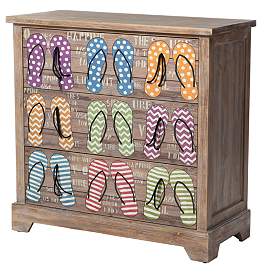 Image1 of Key West Coastal 3-Drawer Driftwood Gray Chest
