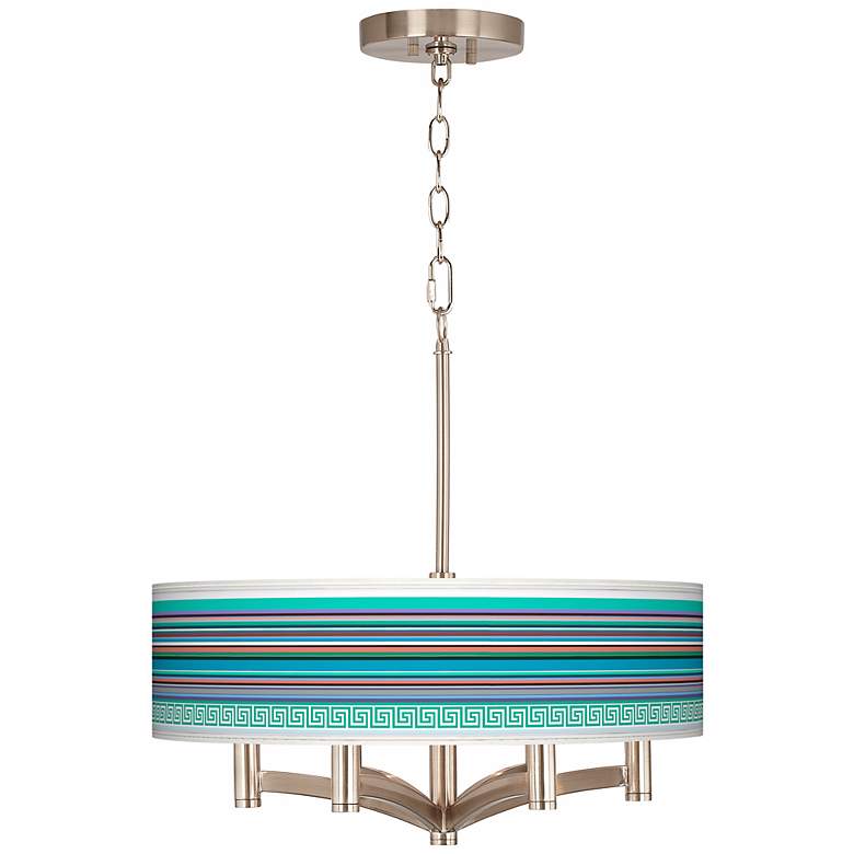 Image 1 Key West Party Time Ava 6-Light Nickel Pendant Chandelier