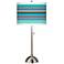 Key West Party Time Giclee Brushed Steel Table Lamp
