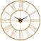 Keyann 36" Round Brass Wall Clock