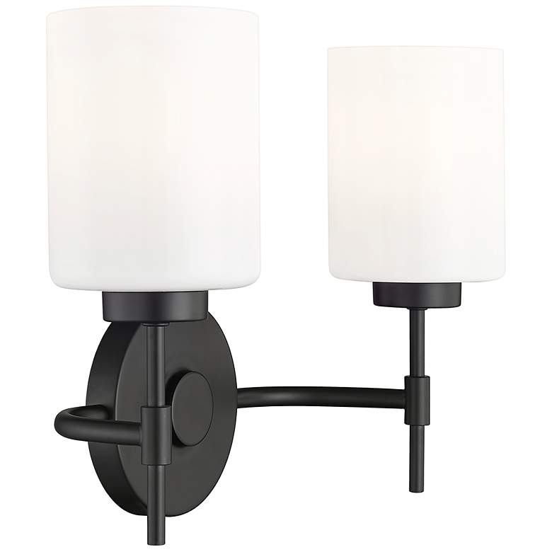 Image 4 Keylee 15.5" Wide 2-Light Vanity in Matte Black more views