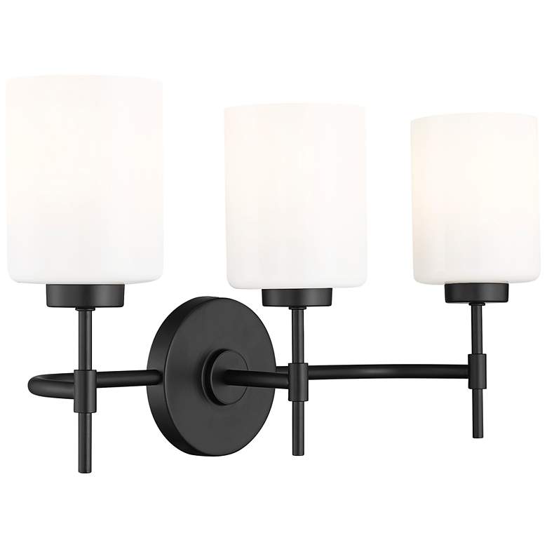 Image 1 Keylee 22" Wide 3-Light Vanity in Matte Black