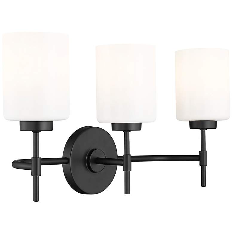 Image 2 Keylee 22" Wide 3-Light Vanity in Matte Black more views