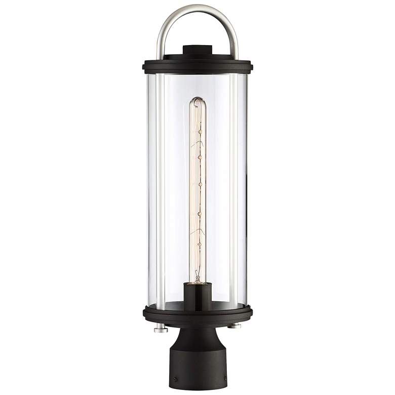 Image 1 Keyser 21 3/4" High Black and Silver Outdoor Post Light