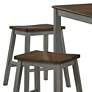 Keystol Oak Light Gray 5-Piece Counter Dining Table Set
