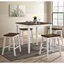 Keystol Oak Light Sea White 5-Piece Counter Dining Table Set