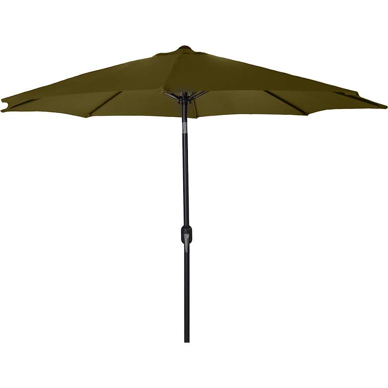 Image 1 Khaki 9' Steel Market Umbrella