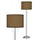 Khaki Giclee Brushed Nickel Garth Floor Lamp