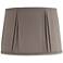 Khaki Gray Pinch Pleat Softback Drum Lamp Shade 12x14.5x10.5 (Spider)