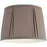 3_Khaki Gray Pinch Pleat Softback Drum Lamp Shade 12x14.5x10.5 (Spider) more views