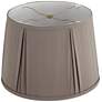 4_Khaki Gray Pinch Pleat Softback Drum Lamp Shade 12x14.5x10.5 (Spider) more views