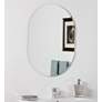 Khloe Modern 23 1/2" x 31 1/2" Oval Wall Mirror
